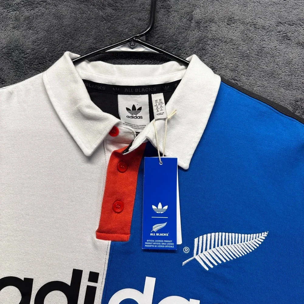 Adidas Originals All Blacks Rugby Polo Shirt Mens XL Colorblock NWT KG4638